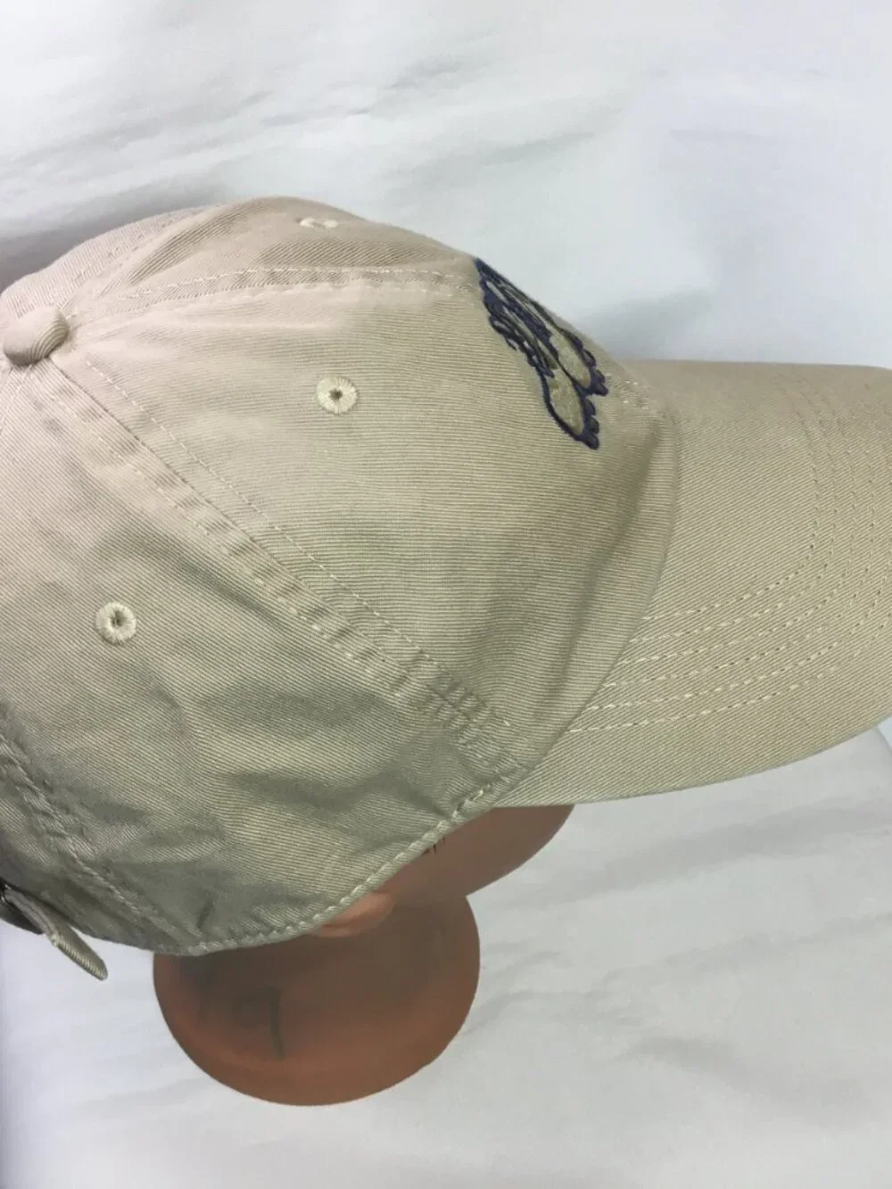 Life Is Good Hiking Boots Embroidered Baseball Cap In Khaki Strapback EUC